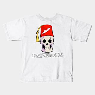 Skull w/ Fez + Conspirinormal Logo Kids T-Shirt